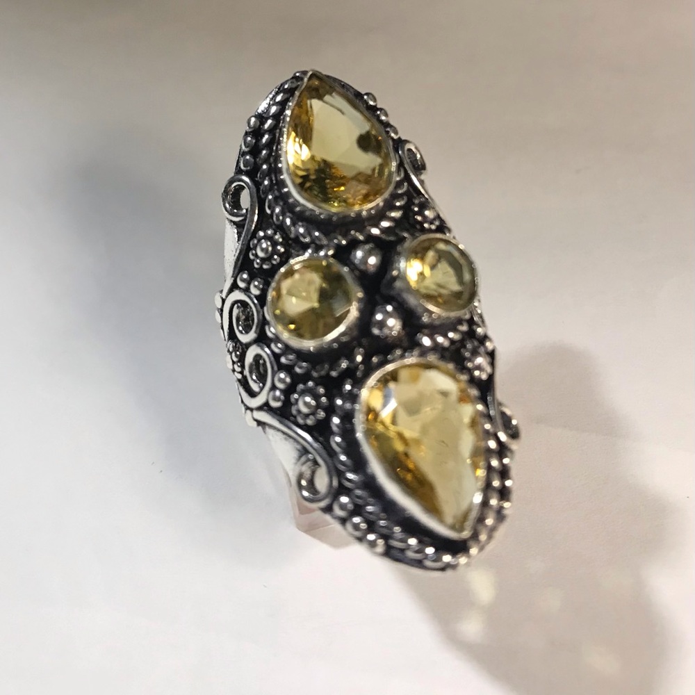 Stampd 925 Sterling Silver Citrine Ring